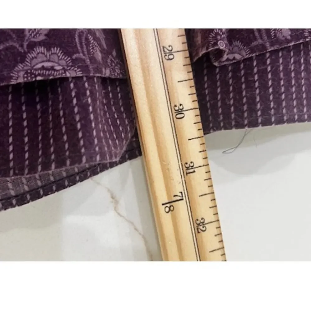 Gunnies Gunne Sax Vintage Skirt Floral Purple Ruffle Hem Prairie Cottagecore - Picture 13 of 13